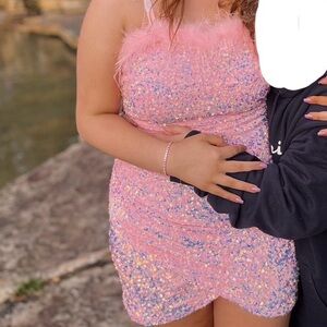 Windsor Pink Sequin Mini Dress